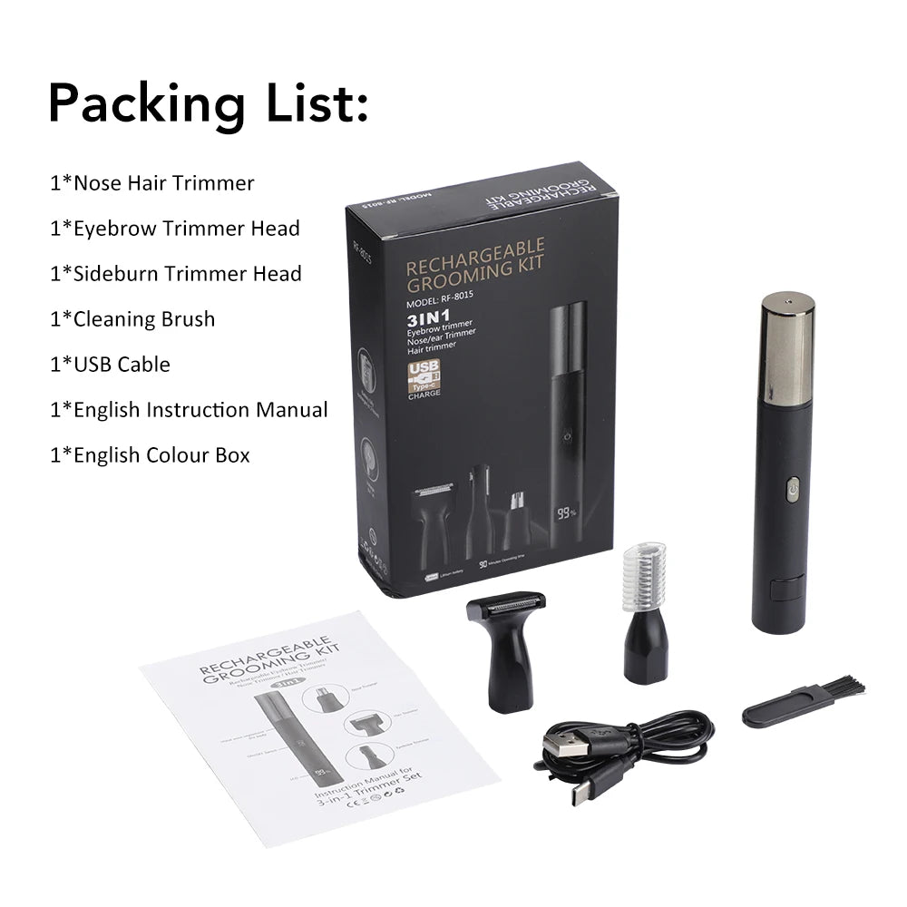 3-in-1 Electric Nose, Ear & Detail Trimmer Kit